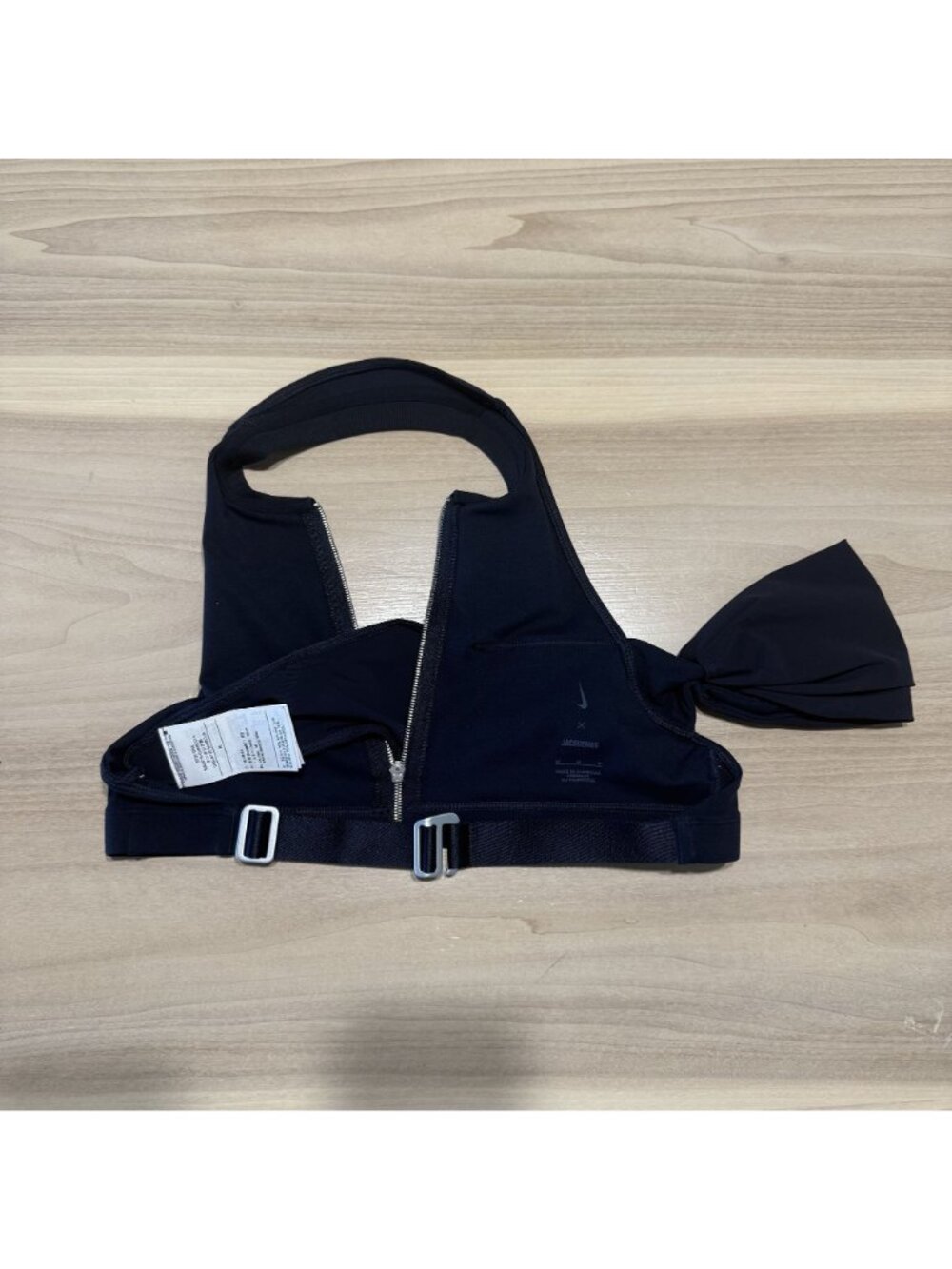 Nike X Jacquemus Dark Obsidian Black Halter Top Women's Size Medium M - Picture 3 of 6